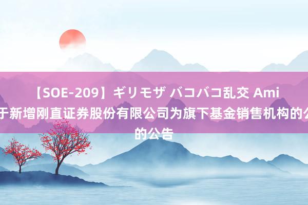 【SOE-209】ギリモザ バコバコ乱交 Ami 对于新增刚直证券股份有限公司为旗下基金销售机构的公告