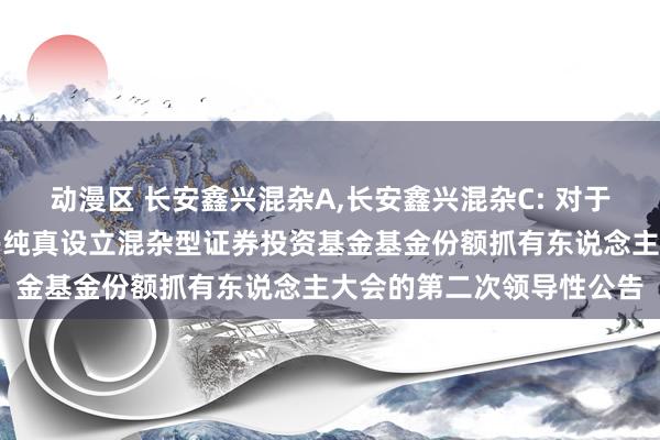 动漫区 长安鑫兴混杂A，长安鑫兴混杂C: 对于以通信神气召开长安鑫兴纯真设立混杂型证券投资基金基金份额抓有东说念主大会的第二次领导性公告