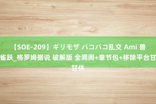 【SOE-209】ギリモザ バコバコ乱交 Ami 兽血雀跃_格罗姆据说 破解版 全阛阓+章节包+移除平台甘休