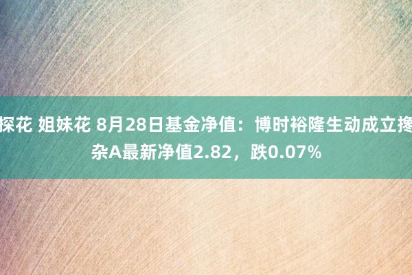 探花 姐妹花 8月28日基金净值：博时裕隆生动成立搀杂A最新净值2.82，跌0.07%