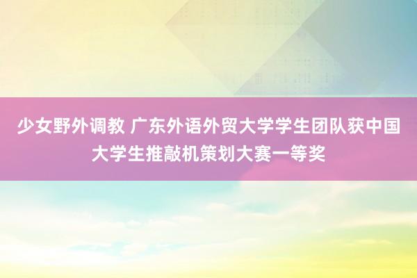 少女野外调教 广东外语外贸大学学生团队获中国大学生推敲机策划大赛一等奖