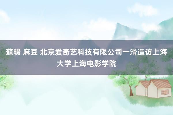 蘇暢 麻豆 北京爱奇艺科技有限公司一滑造访上海大学上海电影学院